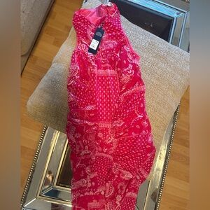 Fashion Nova Pink Paisley Maxi Dress